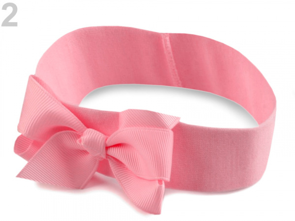 Dětská elastická čelenka do vlasů s mašlí