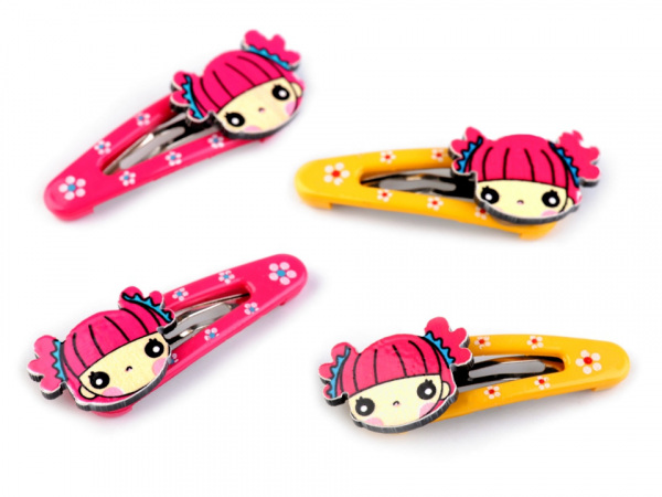 Sponka do vlasů mini pukačka - holčička, motýl, zajíček