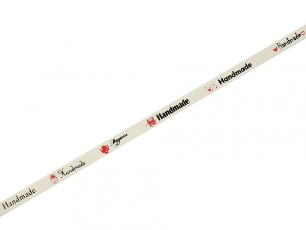 Bavlněná stuha šíře 10 mm Handmade