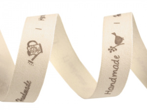 Bavlněná stuha šíře 15 mm Handmade