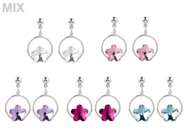 Náušnice se Swarovski Elements květ