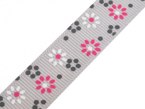 Rypsová stuha květy šíře 15 mm