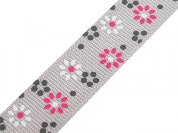 Rypsová stuha květy šíře 15 mm