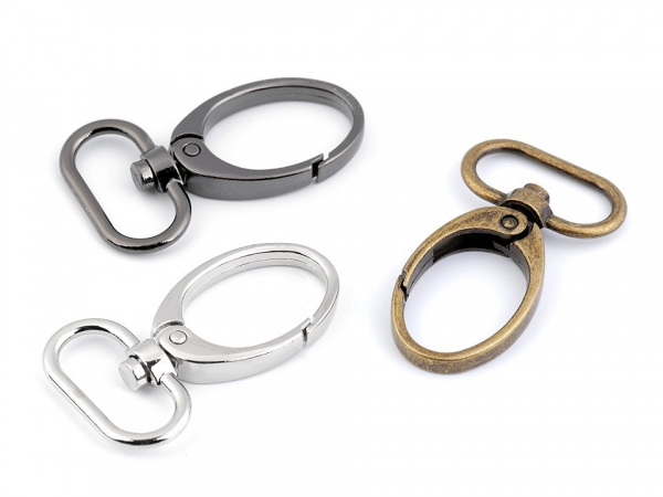 Kovová karabina s obrtlíkem průvlek 25 mm