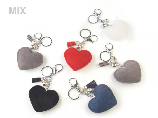 Přívěsek na kabelku / klíče srdce