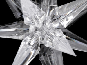 Dekorace hvězda Ø9 cm 3D