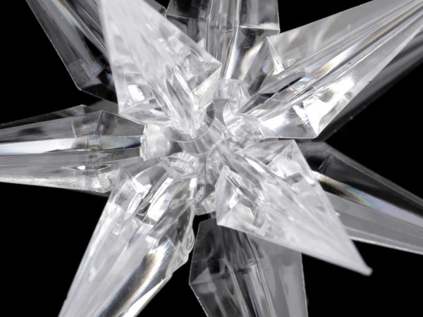 Dekorace hvězda Ø9 cm 3D