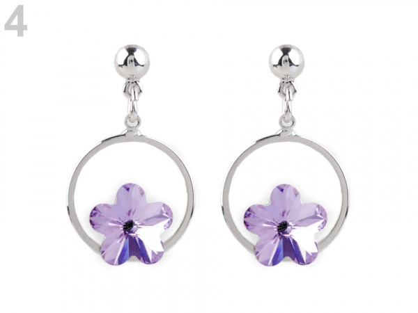 Náušnice se Swarovski Elements květ