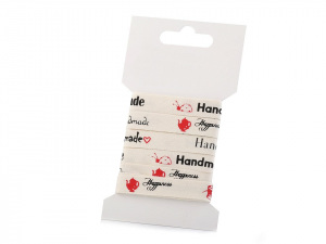 Bavlněná stuha šíře 10 mm Handmade