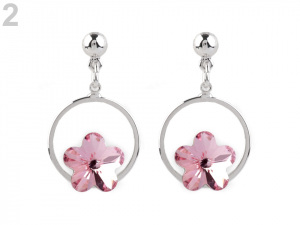 Náušnice se Swarovski Elements květ