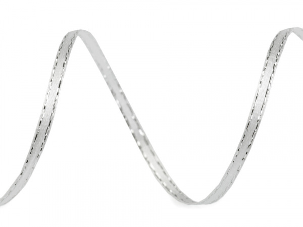 Atlasová stuha oboulící s lurexem šíře 3 mm