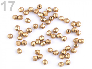 Skleněné korálky broušené ohňovky 3 mm