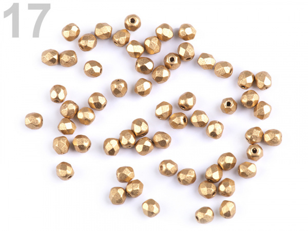 Skleněné korálky broušené ohňovky 3 mm