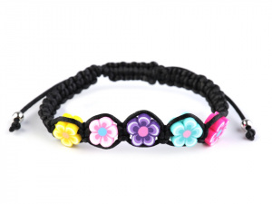 Náramek shamballa s květy