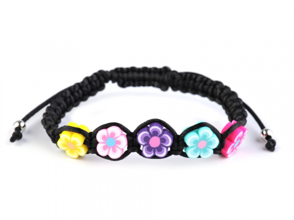 Náramek shamballa s květy