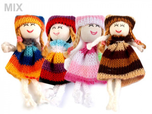 Textilní panenka / nášivka 8 cm