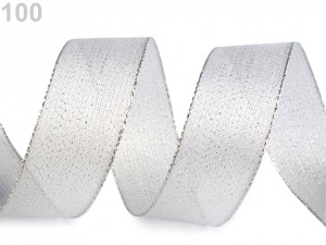 Stuha s lurexem šíře 25 mm