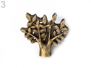 Kovový odznak srdce, strom