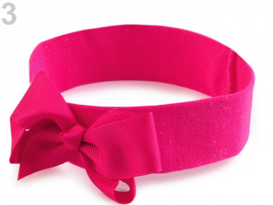 Dětská elastická čelenka do vlasů s mašlí