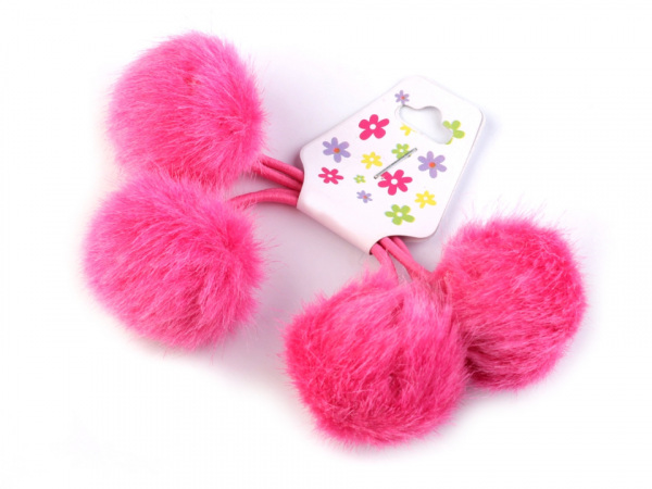 Gumičky do vlasů s bambulkami