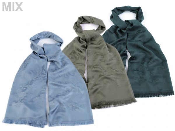 Šála s ornamenty 65x170 cm