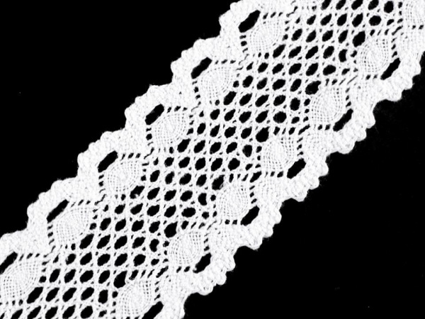 Krajka / vsadka paličkovaná šíře 50 mm