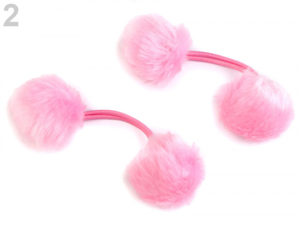 Gumičky do vlasů s bambulkami