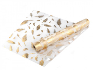 Organza s potiskem a glitry šíře 36 cm