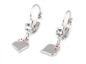 Náušnice se Swarovski Elements srdce