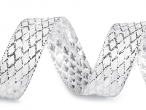 Stuha s lurexem šíře 25 mm