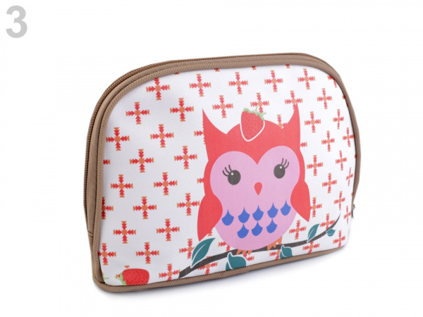Kosmetická taška sova 15x22 cm