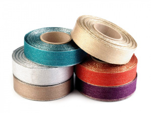 Stuha s lurexem šíře 25 mm
