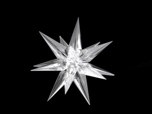 Dekorace hvězda Ø9 cm 3D