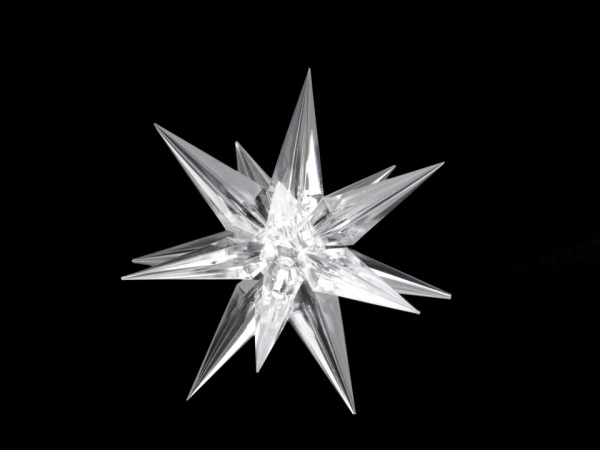 Dekorace hvězda Ø9 cm 3D