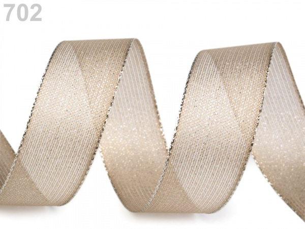 Stuha s lurexem šíře 25 mm
