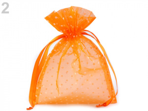 Dárkový pytlík 13x18 cm organza s puntíky