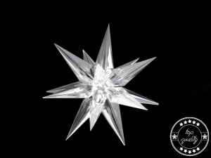 Dekorace hvězda Ø9 cm 3D