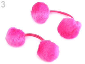 Gumičky do vlasů s bambulkami