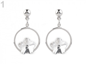 Náušnice se Swarovski Elements květ