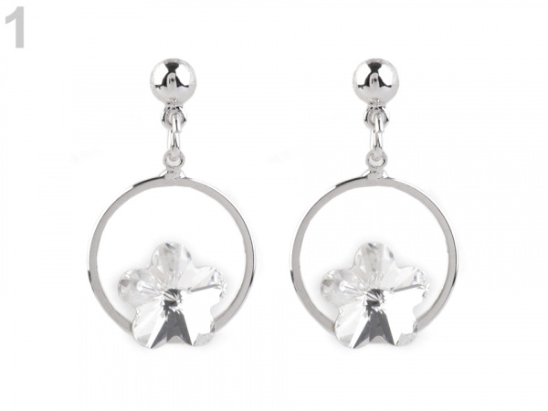 Náušnice se Swarovski Elements květ