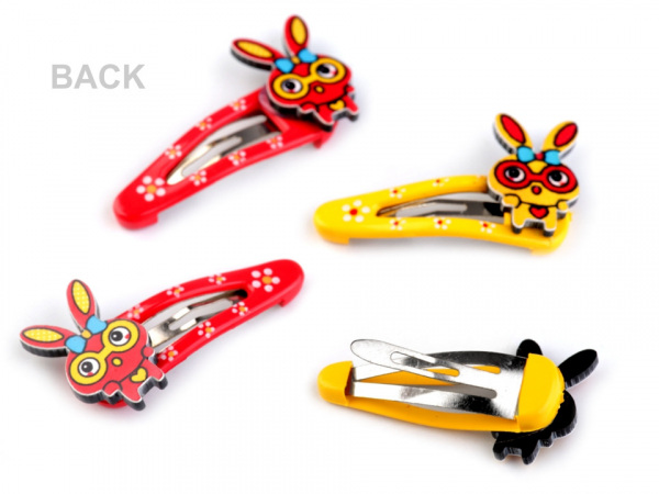 Sponka do vlasů mini pukačka - holčička, motýl, zajíček