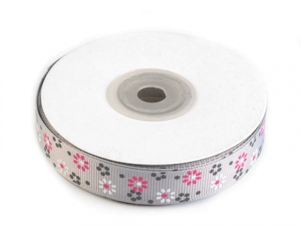 Rypsová stuha květy šíře 15 mm