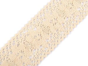 Krajka / vsadka paličkovaná jemná šíře 50 mm