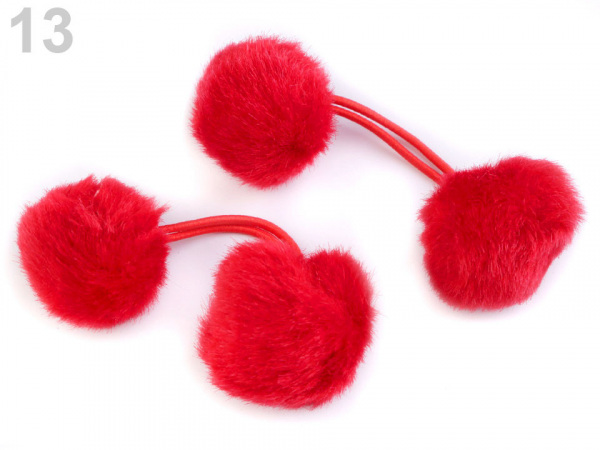 Gumičky do vlasů s bambulkami