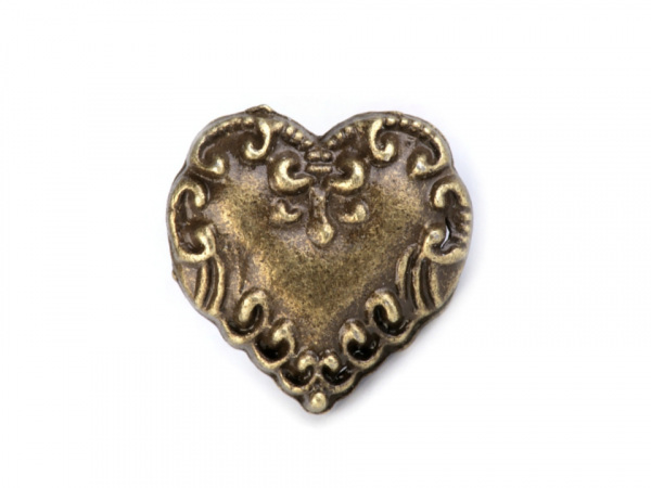 Kovový odznak srdce, strom