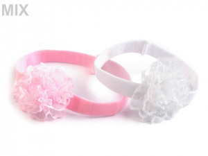 Dětská elastická čelenka do vlasů s květem