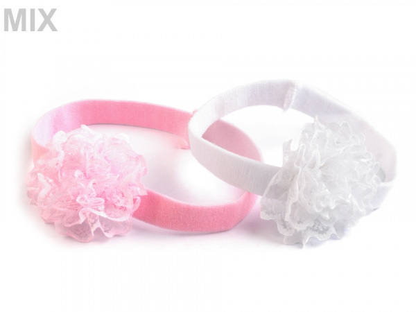 Dětská elastická čelenka do vlasů s květem