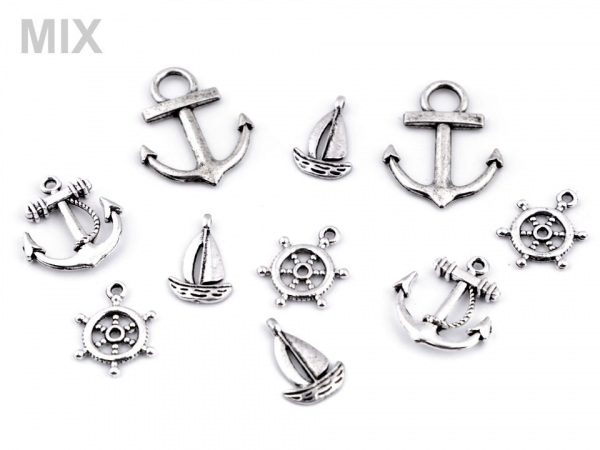 Přívěsky námořnické mix velikostí