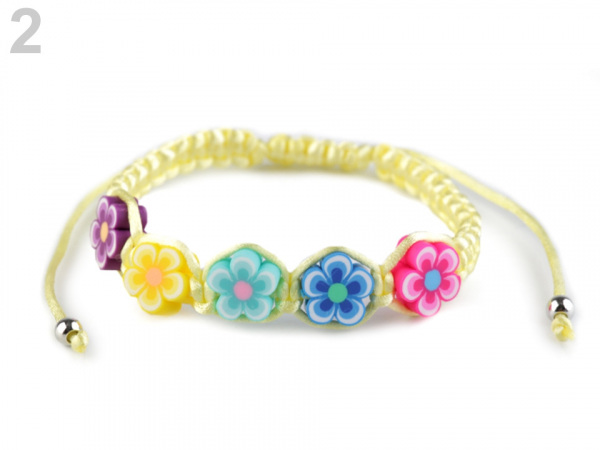 Náramek shamballa s květy