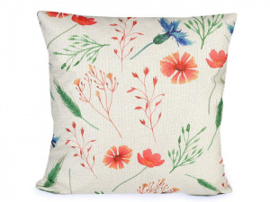 Povlak na polštář luční květy 44x44 cm